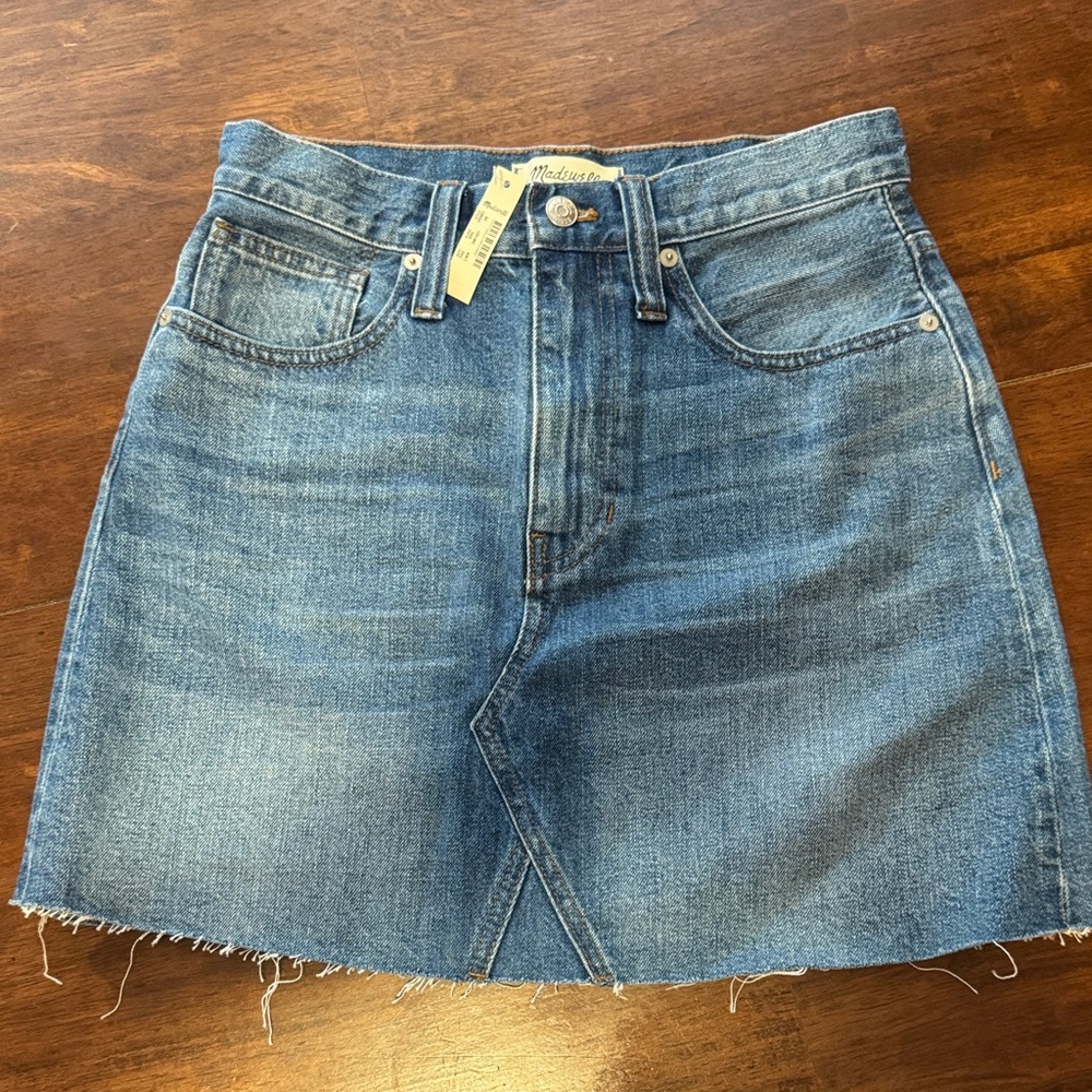 Madewell Rigid Denim A-Line Skirt